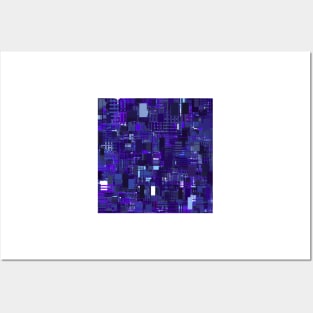 Night in the City Irregular Pattern Posters and Art